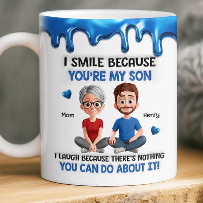 Custom 3D Inflated Effect Printed Mug - Personalized Birthday Gifts For Mom, Dad, Daughter, Son - Forever Starts With Family