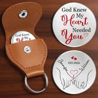 Custom Pocket Hug - Personalized Anniversary Wedding Gifts For Husband And Wife, Him And Her - With All My Love