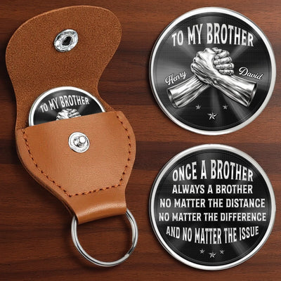 Custom Pocket Hug - Personalized Birthday Gifts For Brother - Brothers Make Life Braver