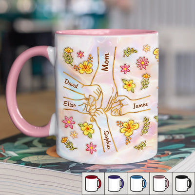 Custom 3D Inflated Effect Printed Accent Mug - Personalized Mother's Day Gifts For Mom, Grandma - Grandma Heart Full Of Love
