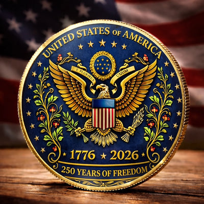 Commemorative Keepsake Coin - America 250th Anniversary Gifts For Women, Men - Strong Roots Bright Future