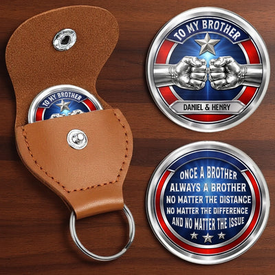 Custom Pocket Hug - Personalized America 250th Anniversary Gifts For Brother - One Soul, Two Brothers