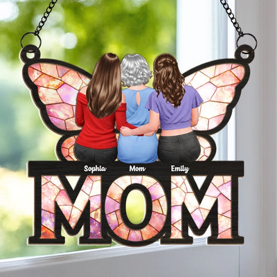 Custom Window Hanging Suncatcher Ornament - Personalized Mother's Day Birthday Gifts For Mom, Grandma - Thank You For Everything Mom