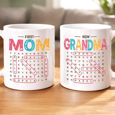 Custom Word Search Puzzle Mug - Personalized Mother's Day Birthday Gifts For Mom, Grandma - Love Found A New Title