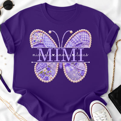 Custom Unisex T-shirt, Premium T-shirt, Hoodie - Personalized Mother's Day Birthday Gifts For Mom, Grandma - Mom In Her Butterfly Era