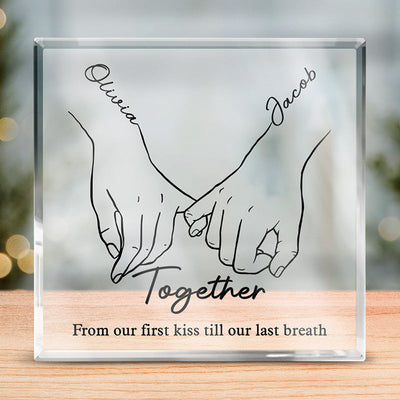 You And Me, Forever - Couple Personalized Custom Square Shaped Acrylic Plaque - Gift For Husband Wife, Anniversary